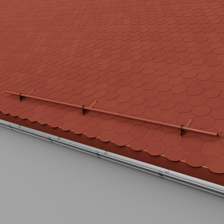 Zestaw ochrony rurowej z 1 rzędem rur do pokryć płaskich