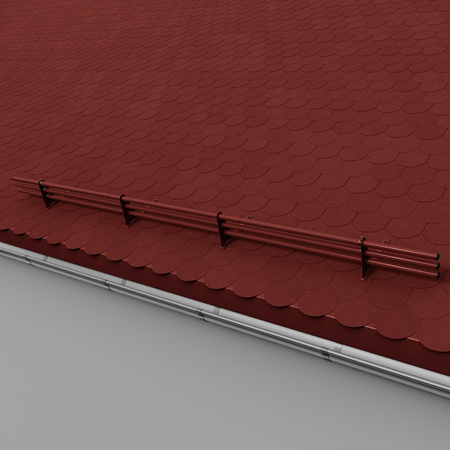 Zestaw ochrony rurowej z 3 rzędami rur do pokryć płaskich