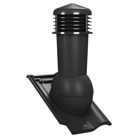 Kominek wentylacyjny z odpływem kondensatu DN125 mm Parotec do dachówki ceramicznej