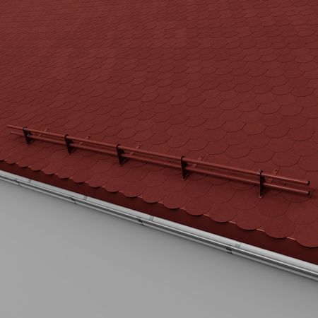 Zestaw ochrony rurowej z 2 rzędami rur do pokryć płaskich