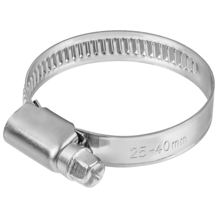 Opaski ślimakowe ze stali nierdzewnej W2 25–40 mm (10 szt.)