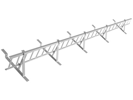 Zestaw płotka przeciwśniegowego o długości 200 cm i wysokości 20 cm, do blachy panelowej o module 380 mm / 35 mm
