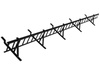 Zestaw płotka przeciwśniegowego o długości 200 cm i wysokości 20 cm, do blachy panelowej o module 380 mm / 35 mm