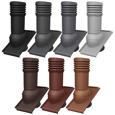 Kominek wentylacyjny z odpływem kondensatu DN125 mm Parotec do blachy trapezowej