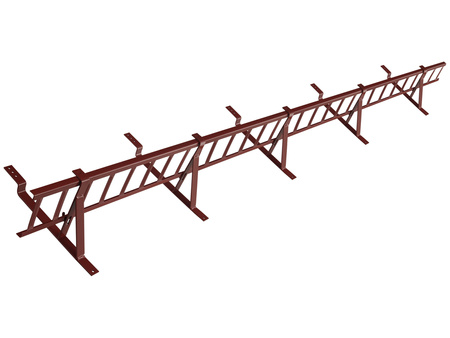 Zestaw płotka przeciwśniegowego o długości 200 cm i wysokości 20 cm, do blachy panelowej o module 380 mm / 35 mm