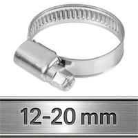 Opaski ślimakowe ze stali nierdzewnej W2 12–20 mm (10 szt.)