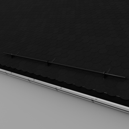 Zestaw ochrony rurowej z 1 rzędem rur do pokryć płaskich