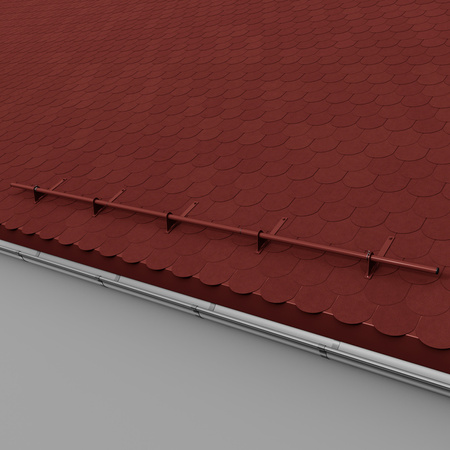 Zestaw ochrony rurowej z 1 rzędem rur do pokryć płaskich