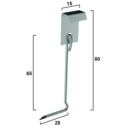 Spinka boczna do dachówek cementowych - typ BRAAS