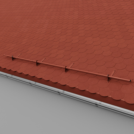 Zestaw ochrony rurowej z 1 rzędem rur do pokryć płaskich