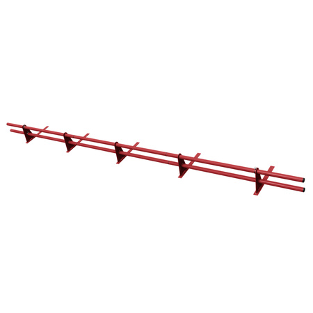 Zestaw ochrony rurowej z 2 rzędami rur do pokryć płaskich