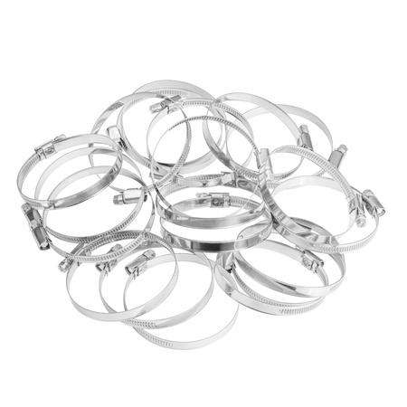 Opaski ślimakowe ze stali nierdzewnej W2 60–80 mm (10 szt.)