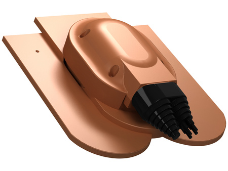 Przejście solarne i fotowoltaiczne Parotec do dachówki ceramicznej