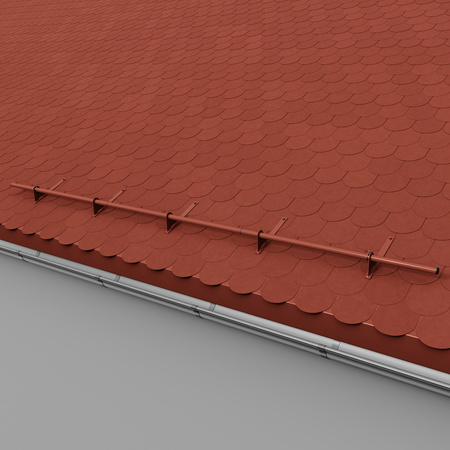 Zestaw ochrony rurowej z 1 rzędem rur do pokryć płaskich