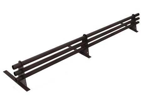 Zestaw ochrony rurowej o długości 150 cm, z 3 rzędami rur, do pokryć płaskich