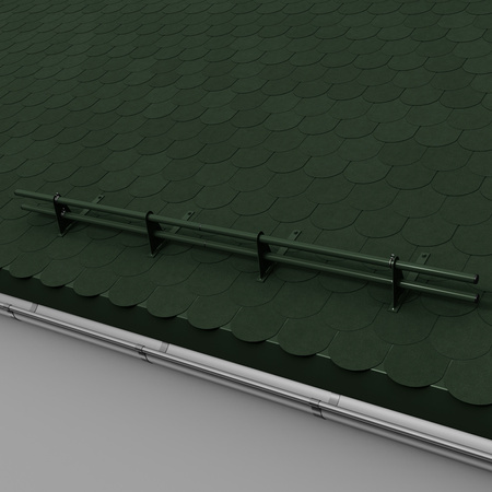 Zestaw ochrony rurowej z 2 rzędami rur do pokryć płaskich