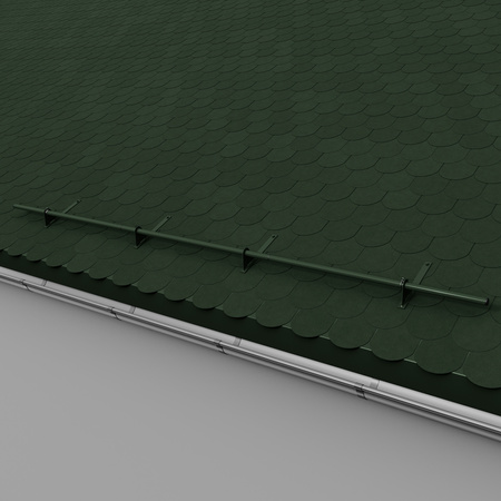 Zestaw ochrony rurowej z 1 rzędem rur do pokryć płaskich