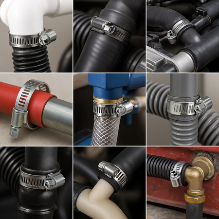 Opaski ślimakowe ze stali nierdzewnej W2 08–12 mm (10 szt.)