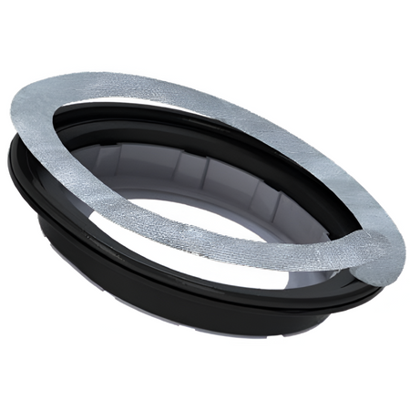 WIROMAX 125D Kołnierz uszczelniający kominki z rurą kątową pełne deskowanie