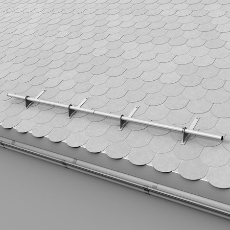 Zestaw ochrony rurowej z 1 rzędem rur do pokryć płaskich