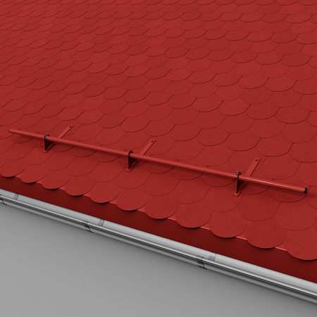 Zestaw ochrony rurowej z 1 rzędem rur do pokryć płaskich