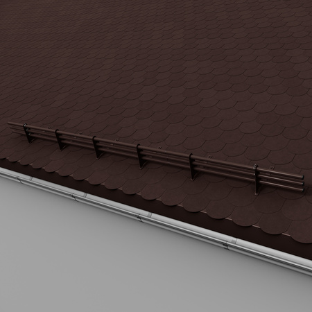 Zestaw ochrony rurowej z 3 rzędami rur do pokryć płaskich