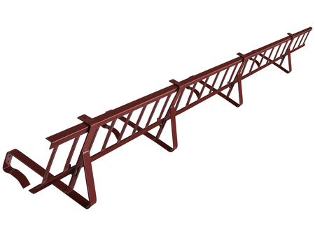 Zestaw płotka przeciwśniegowego o długości 200 cm i wysokości 20 cm, do dachówek betonowych i ceramicznych