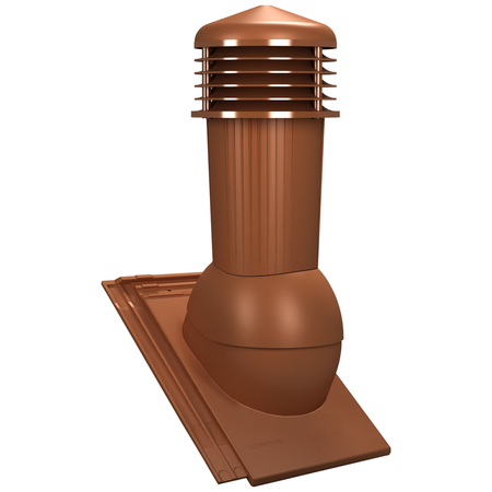 Kominek wentylacyjny z odpływem kondensatu DN125 mm Parotec do dachówki ceramicznej