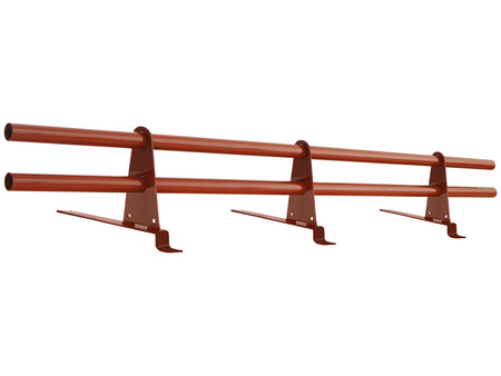 Zestaw ochrony rurowej o długości 150 cm, z 2 rzędami rur, do blachodachówki o module 350 mm / 35 mm