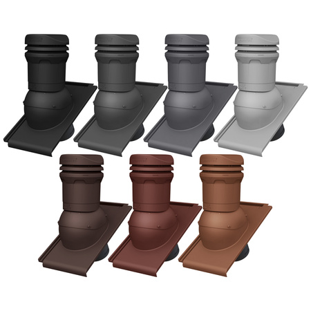 Kominek wentylacyjny niski DN125 mm Parotec do blachy trapezowej