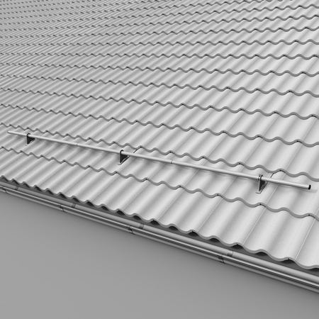 Zestaw ochrony rurowej z 1 rzędem rur do dachówek betonowych i ceramicznych