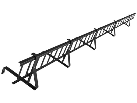 Zestaw płotka przeciwśniegowego o długości 200 cm  wysokości 15 cm, na dach pokryty karpiówką