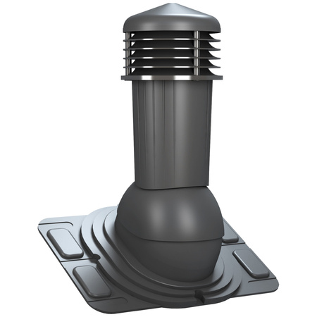 Kominek wentylacyjny z odpływem kondensatu DN125 mm Parotec do blachodachówki