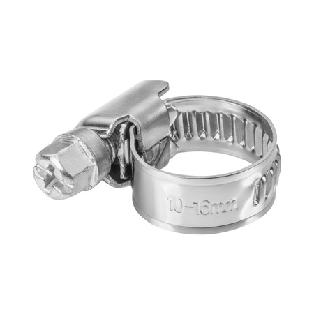 Opaski ślimakowe ze stali nierdzewnej W2 10–16 mm (10 szt.)