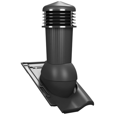 Kominek wentylacyjny z odpływem kondensatu DN125 mm Parotec do dachówki ceramicznej