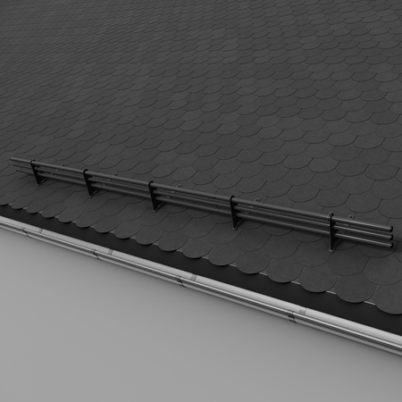 Zestaw ochrony rurowej z 3 rzędami rur do pokryć płaskich