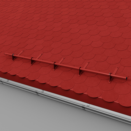 Zestaw ochrony rurowej z 1 rzędem rur do pokryć płaskich