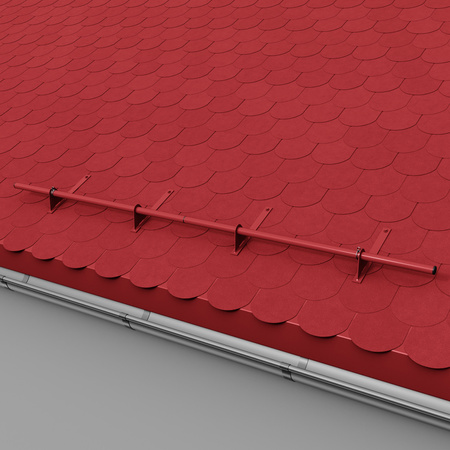 Zestaw ochrony rurowej z 1 rzędem rur do pokryć płaskich