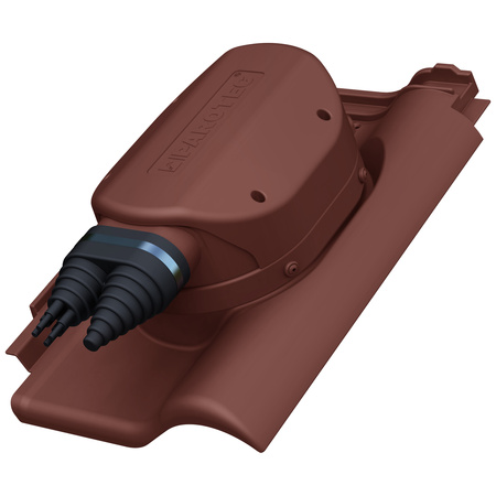 Przejście solarne i fotowoltaiczne Parotec do dachówki ceramicznej