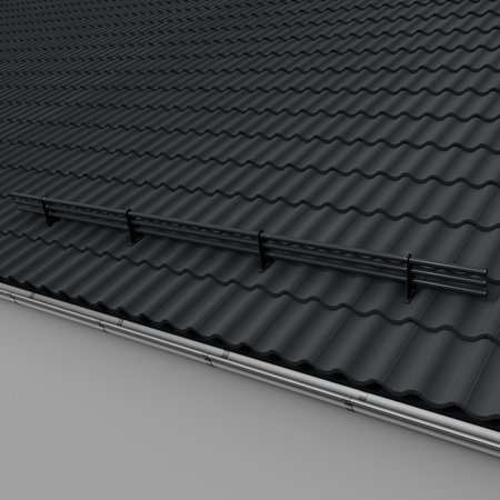 Zestaw ochrony rurowej z 3 rzędami rur do dachówek betonowych i ceramicznych