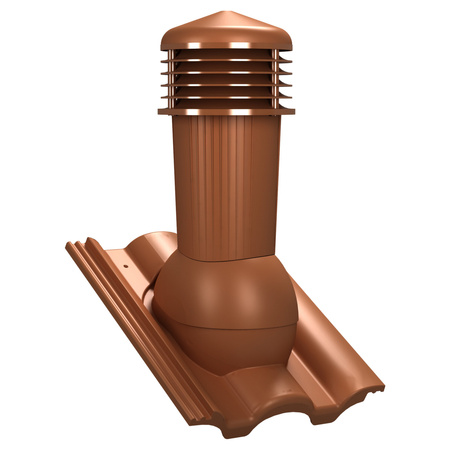 Kominek wentylacyjny z odpływem kondensatu DN125 mm Parotec do dachówki betonowej