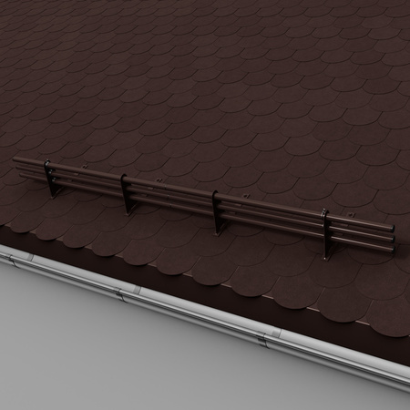 Zestaw ochrony rurowej z 3 rzędami rur do pokryć płaskich