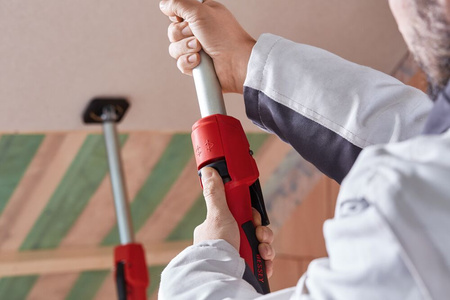 Podpórka sufitowa i montażowa z dźwignią pompującą