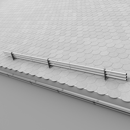 Zestaw ochrony rurowej z 3 rzędami rur do pokryć płaskich