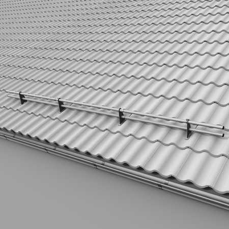 Zestaw ochrony rurowej z 2 rzędami rur do dachówek betonowych i ceramicznych