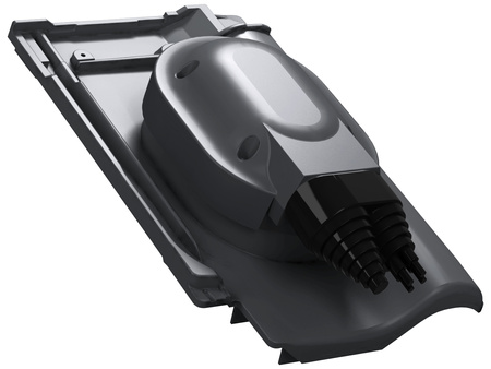 Przejście solarne i fotowoltaiczne Parotec do dachówki ceramicznej