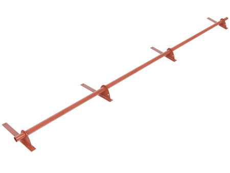 Zestaw ochrony rurowej o długości 150 cm, z 1 rzędem rur, do pokryć płaskich