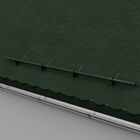 Zestaw ochrony rurowej z 1 rzędem rur do pokryć płaskich