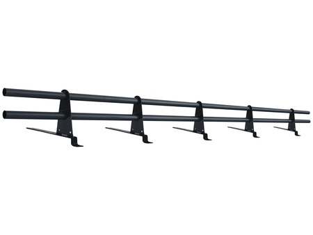 Zestaw ochrony rurowej o długości 200 cm, z 2 rzędami rur, do blachodachówki o module 350 mm / 35 mm
