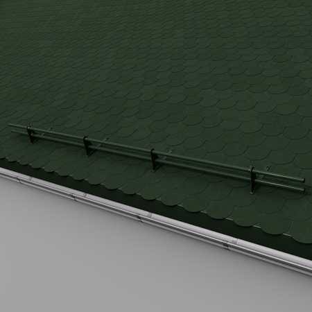 Zestaw ochrony rurowej z 2 rzędami rur do pokryć płaskich